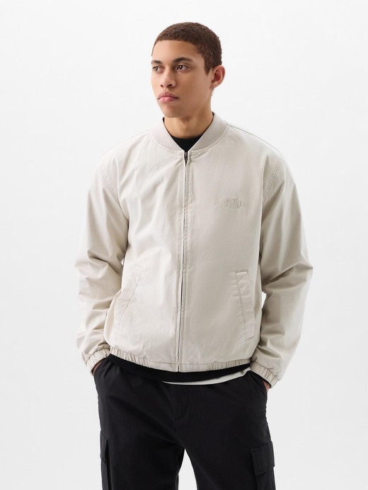 Image for Logo Cotton Bomber Jacket from Gap