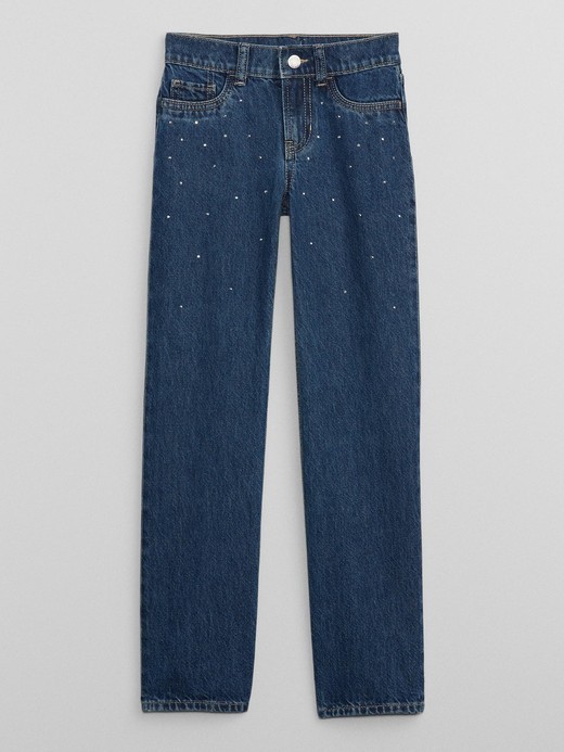 Image for Kids Mid Rise Straight Rhinestone Jeans with Washwell from Gap