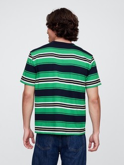 GAP Original T-Shirt Green Stripe 3
