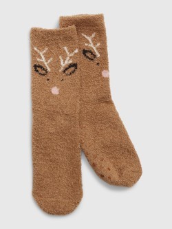 Kids Recycled Fuzzy Crew Socks