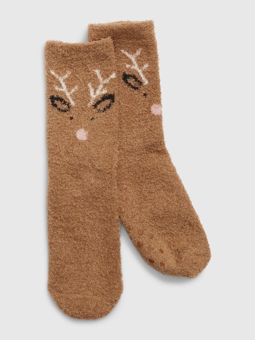 Image for Kids Recycled Fuzzy Crew Socks from Gap