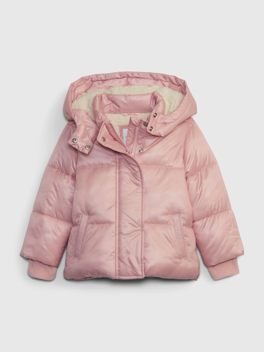 Image for Toddler 100% Recycled Shine Puffer Jacket from Gap