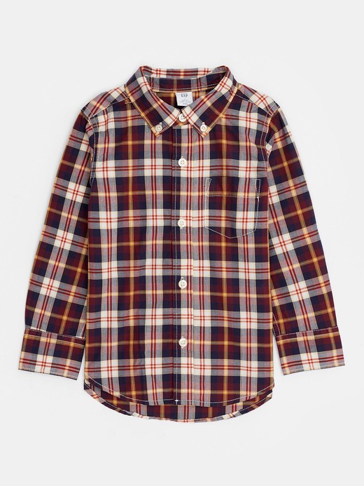 Image for Toddler Plaid Poplin Shirt from Gap