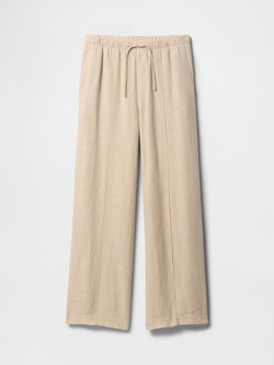 GAP Ženske hlače iz lanene mešanice Bež - Flax Linen 4