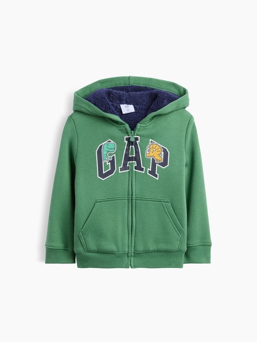 Image for babyGap Sherpa-Lined Logo Zip Hoodie from Gap