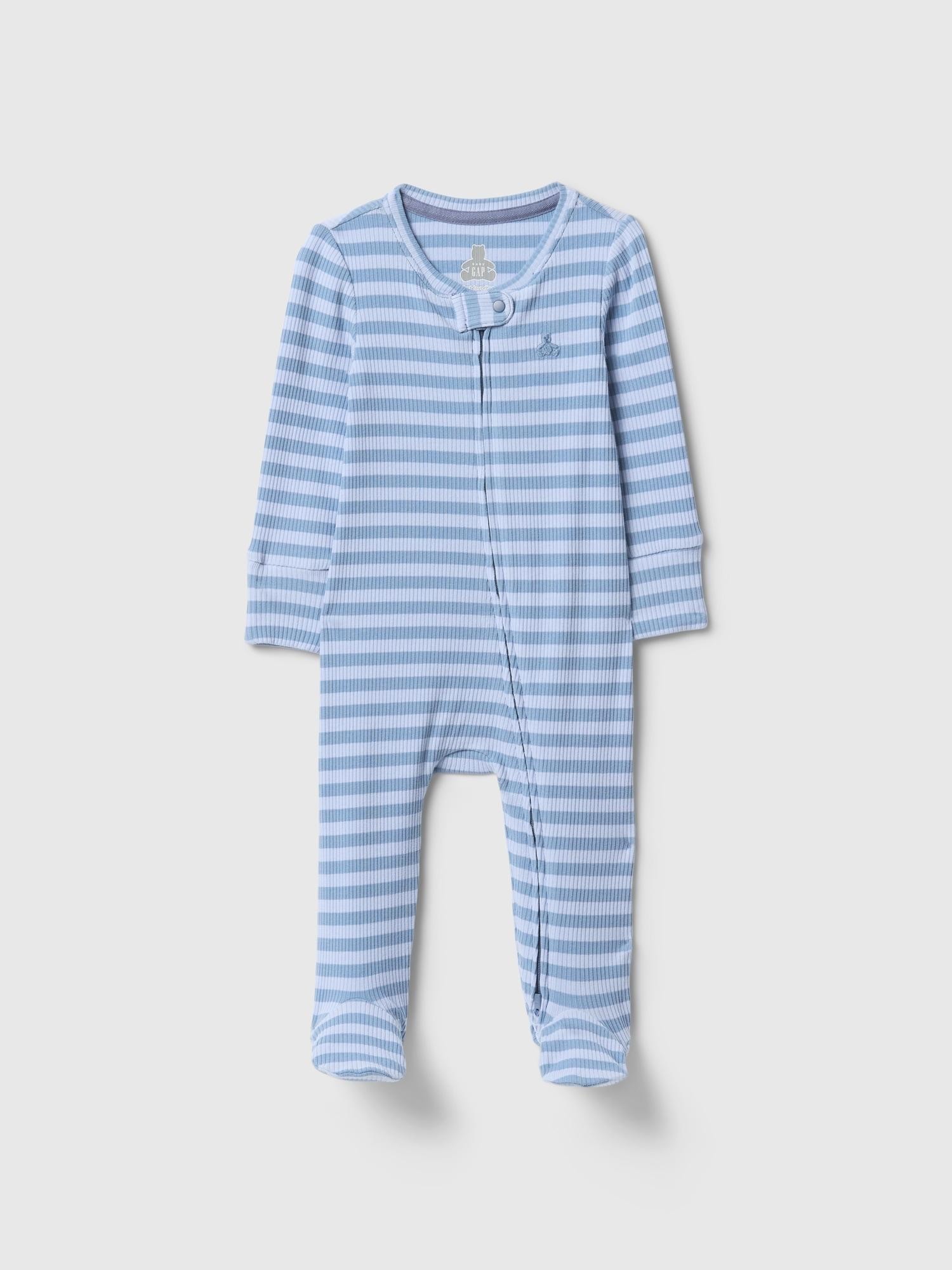 GAP Pajac za novorojenčke Modra - Blue Stripe 