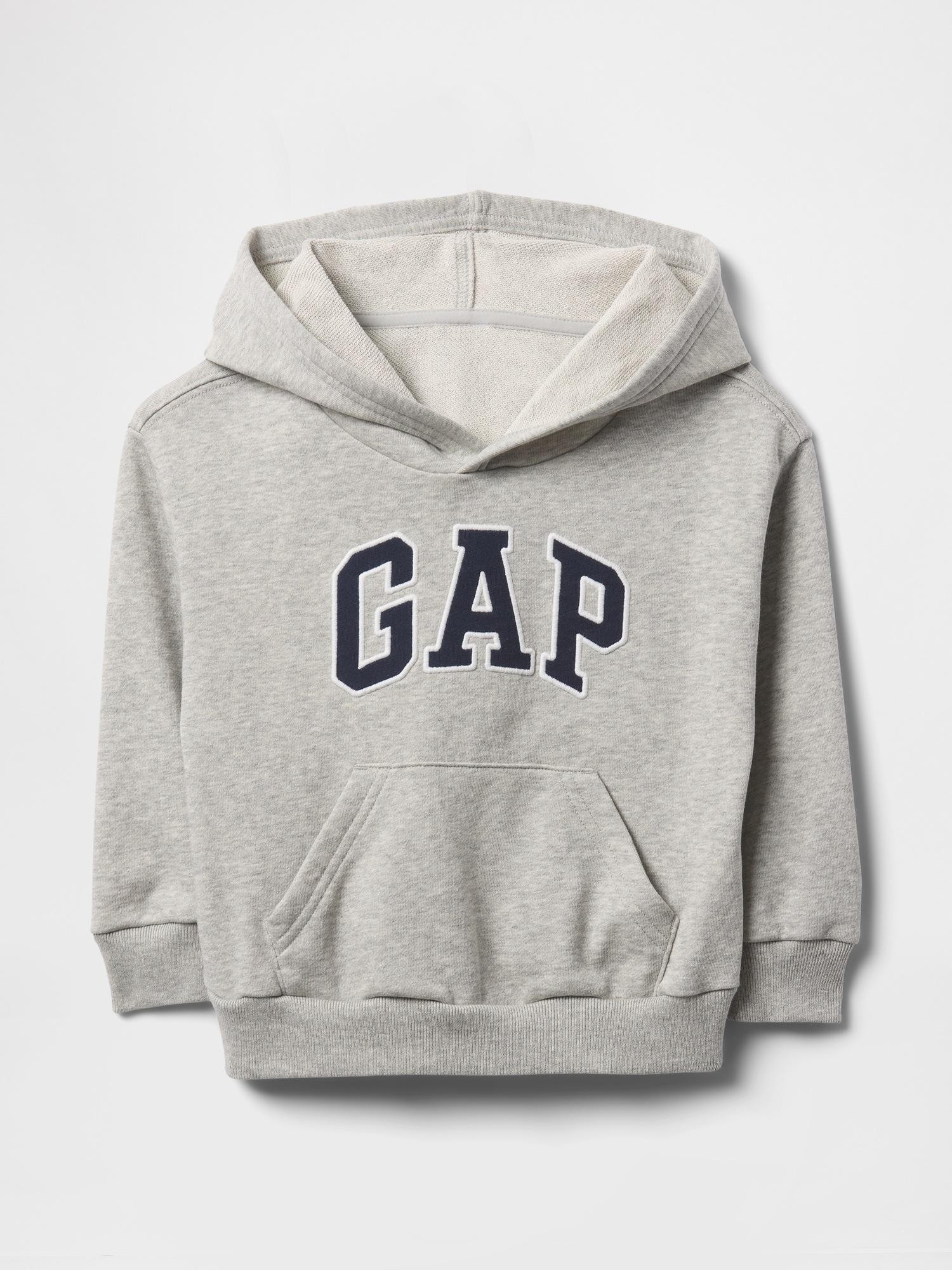 GAP babyGap Relaxed Logo Hoodie Light Heather Gray 