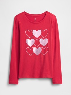 Majica z dolgimi rokavi in potiskom za deklice