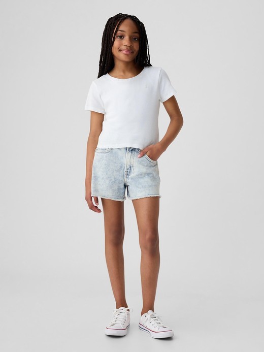 Image for Kids High Rise Denim Shortie Shorts from Gap