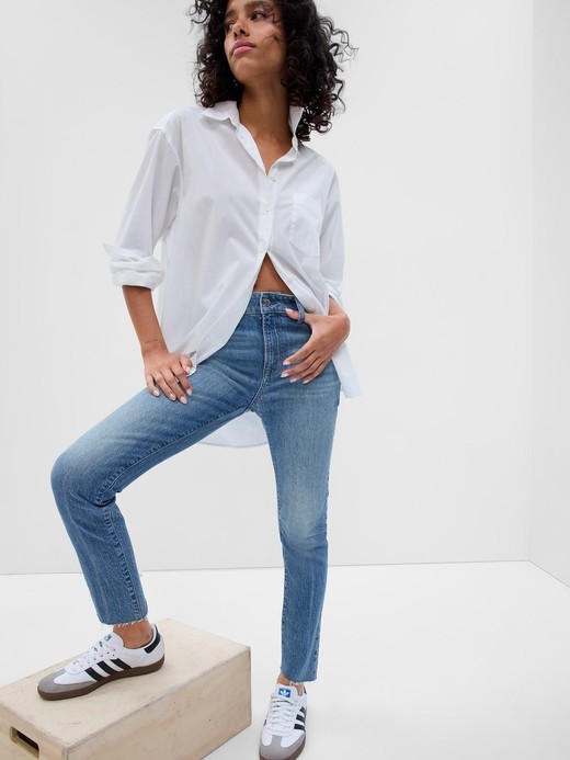 Image for Mid Rise Slim Boyfriend Jeans With Washwell from Gap