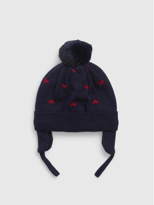 Image for Baby Heart Pom Beanie from Gap