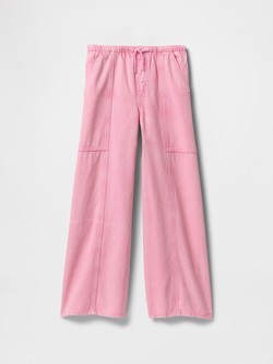 GAP UltraSoft baggy jeans hlače za deklice Roza - Parisian Pink 2