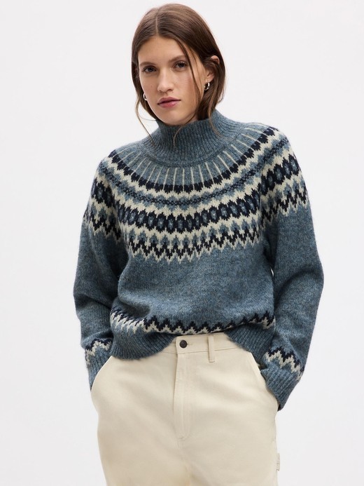 Image for Fair Isle Mockneck Sweater from Gap