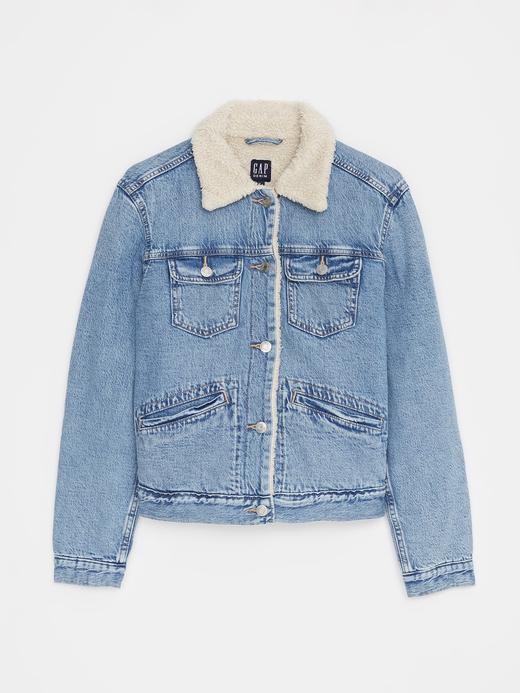 Image for Icon Denim Sherpa Jacket from Gap