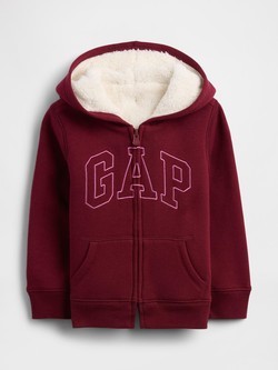 babyGap Logo Sherpa-Lined Hoodie