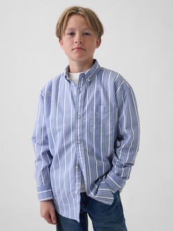 Relaxed fit črtasta srajca za dečke