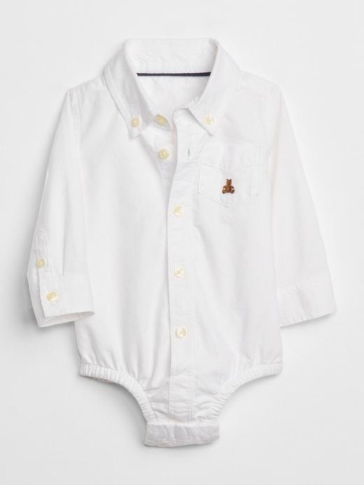Image for Oxford Button-up Bodysuit from Gap