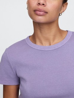 GAP ShortSleeve Ribbed Tee Wisteria Blossom 4