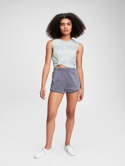 Teen 100% Recycled Polyester High-Rise Dolphin Shorts
