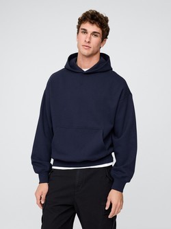 Moški oversized pulover s kapuco