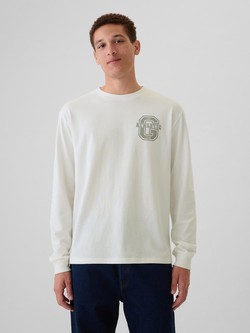 Gap logo moška majica z dolgimi rokavi