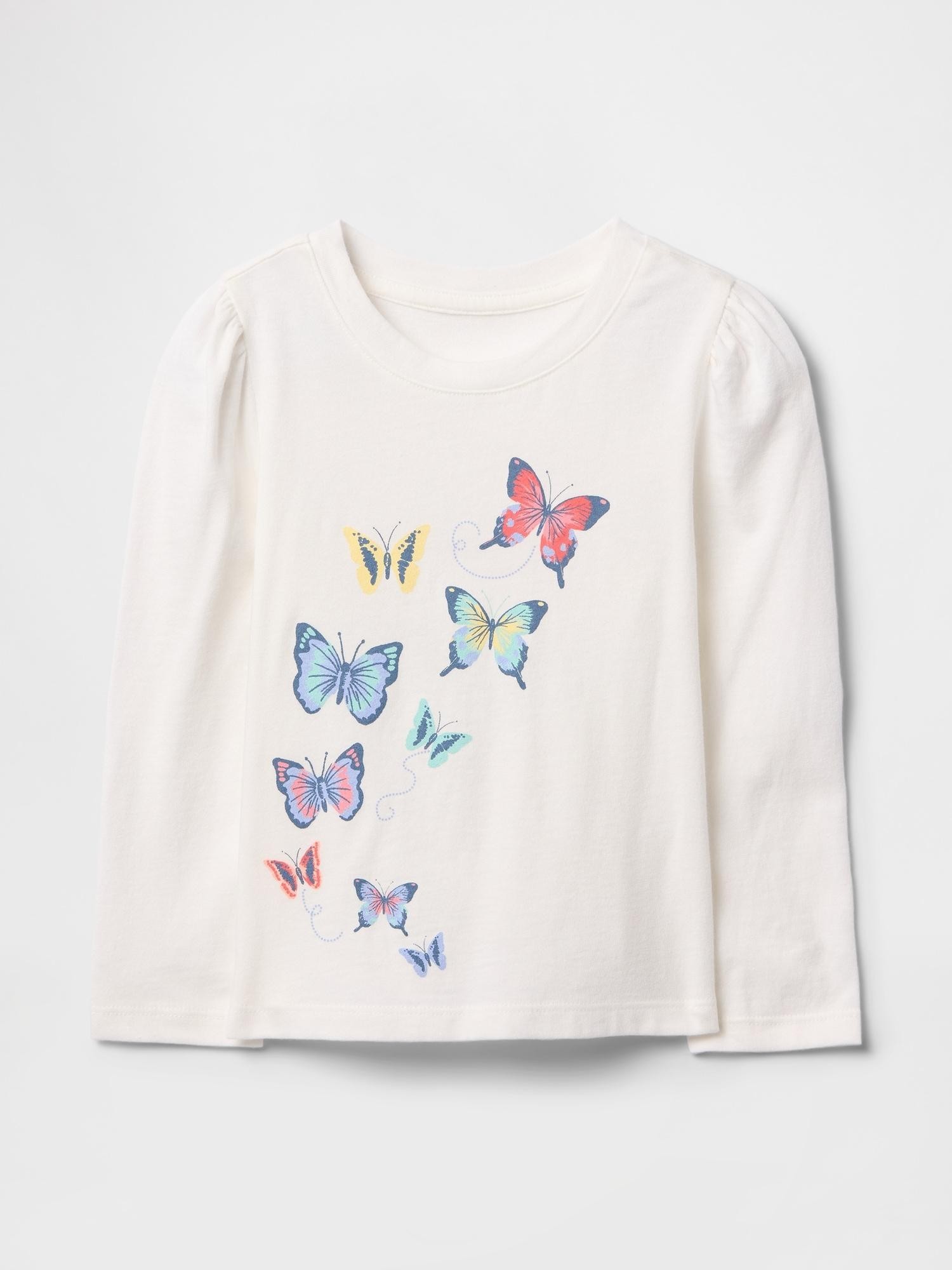 GAP babyGap Puff Sleeve T-Shirt New Off White 