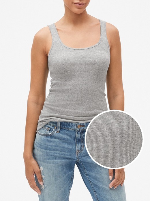 Slika za Ženska rebrasta majica brez rokavov od Gap