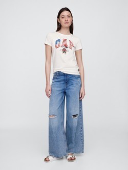 GAP Gap × Disney Logo T-Shirt New Off White V2 2