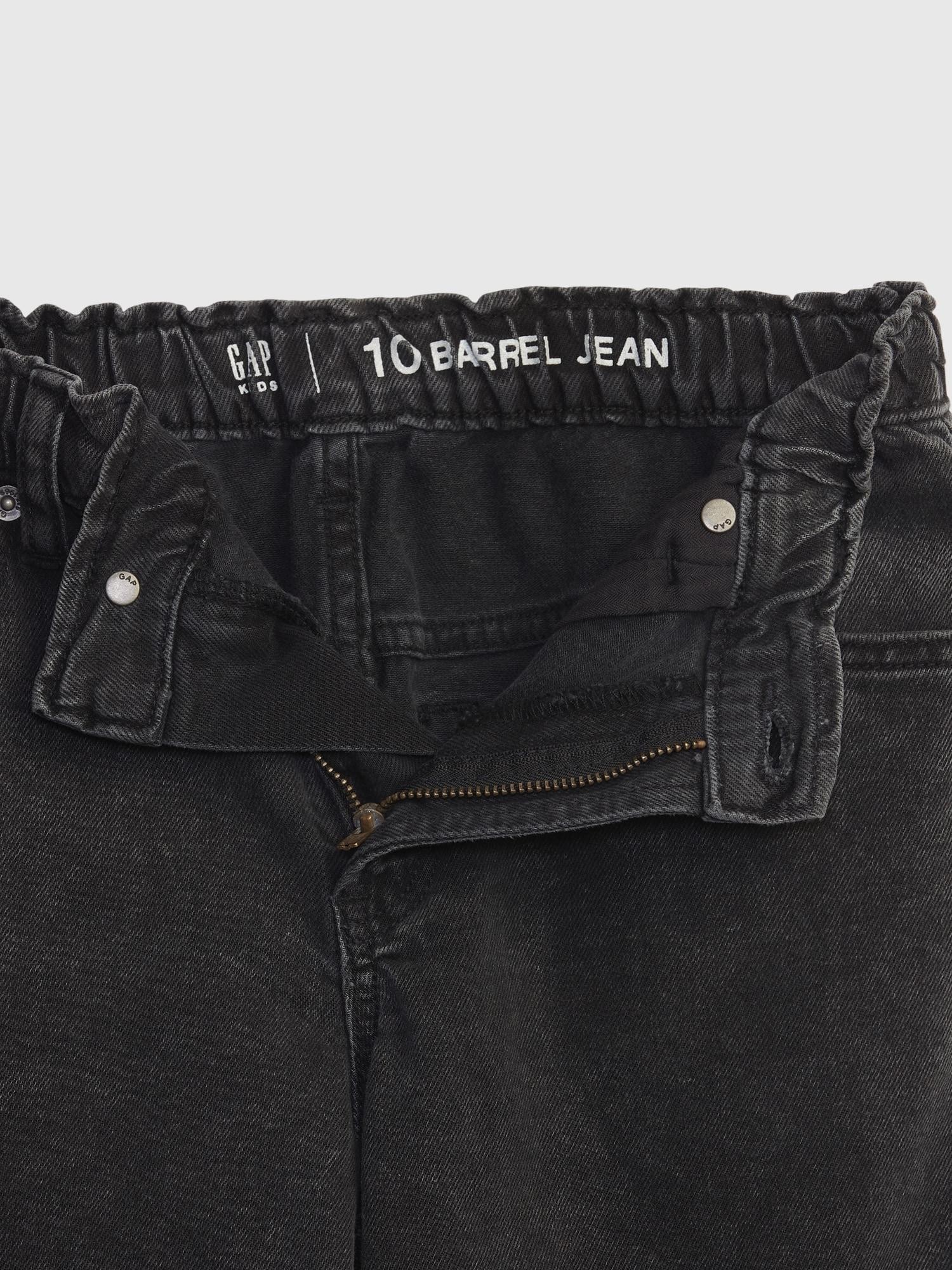GAP Kids High Rise Barrel Jeans with Washwell