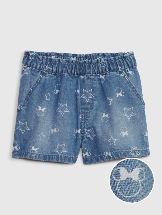Image for babyGap | Disney Minnie Mouse Denim Pull-On Shorts with Washwell from Gap