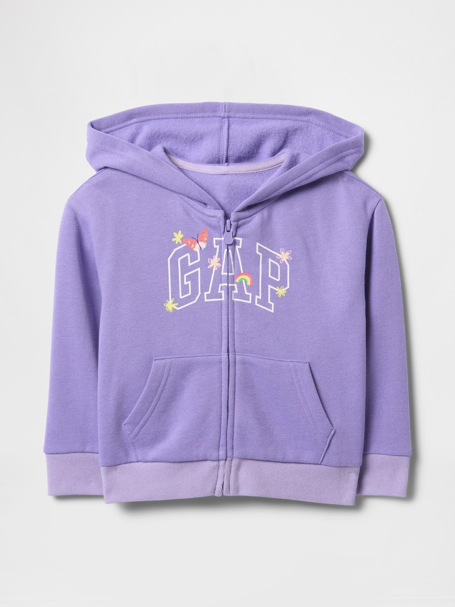 GAP babyGap Relaxed Logo Hoodie Wisteria Blossom 