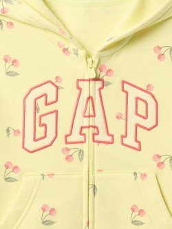 GAP babyGap Relaxed Logo Zip Hoodie Citron 3