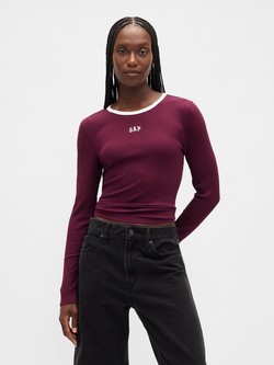 Modern Rib Logo Crop T-Shirt