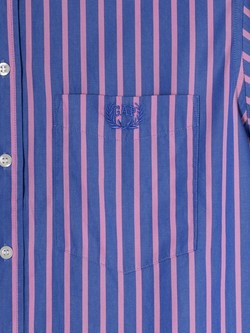 GAP Poplin Striped Shirt Blue Pink Stripe 3