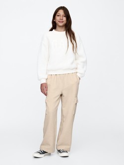 Kids Wide-Leg Corduroy Pull-On Cargo Pants