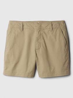 GAP Mid Rise Downtown Khaki Shorts Khaki 3