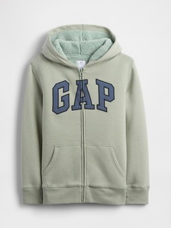Kids Gap Logo Sherpa-Lined Zip Hoodie