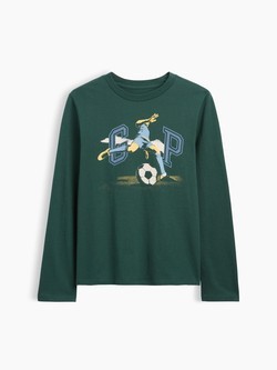 Gap logo majica z dolgimi rokavi za dečke