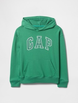 GAP Gap logo pulover s kapuco za dečke Zelena - Irish Clover 2
