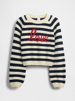 Kids Relaxed Graphic Crewneck Sweater