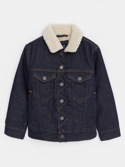 Image for Kids Sherpa Denim Jacket from Gap