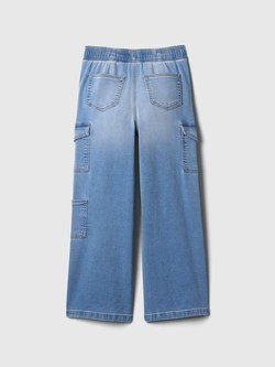 GAP Široke cargo jeans hlače za deklice Modra - Medium Wash 2