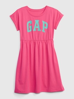 Gap logo obleka s kratkimi rokavi za deklice