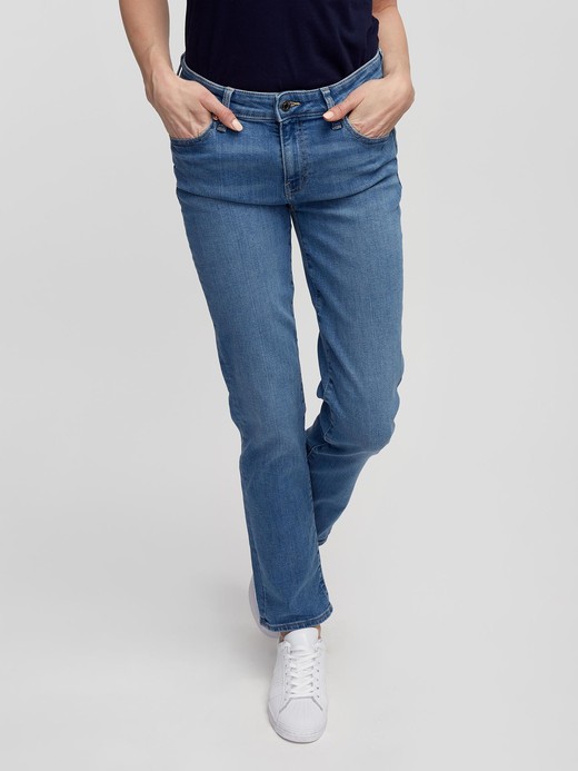 Slika za Ženske straight jeans hlače s srednje visokim pasom od Gap