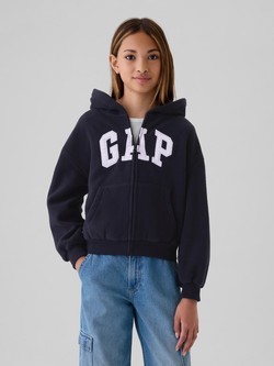 Gap logo jopa s kapuco iz flisa za deklice