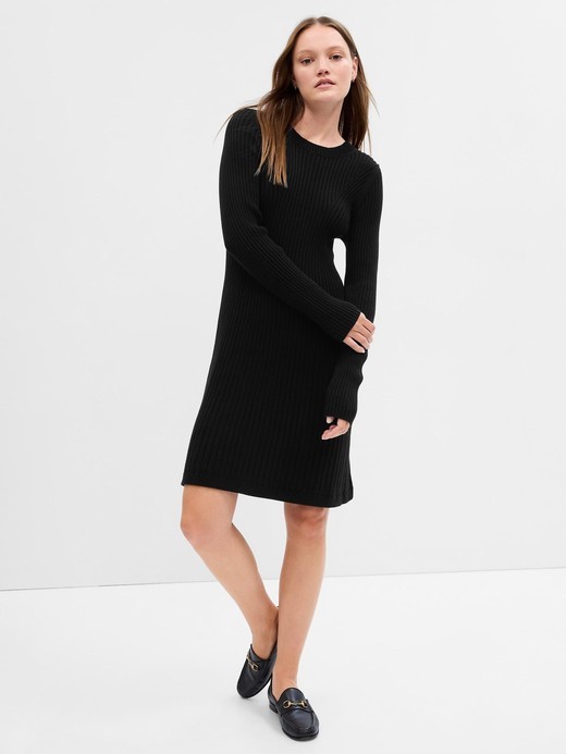 Image for Ribbed Sweater Mini Dress from Gap
