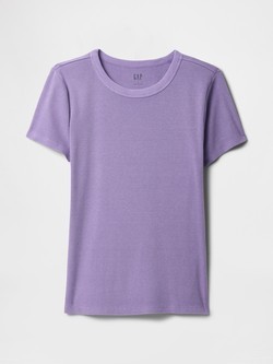 GAP ShortSleeve Ribbed Tee Wisteria Blossom 5
