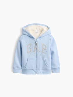 babyGap Sherpa-Lined Logo Zip Hoodie