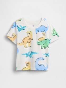 Majica s kratkimi rokavi in žepom za malčke