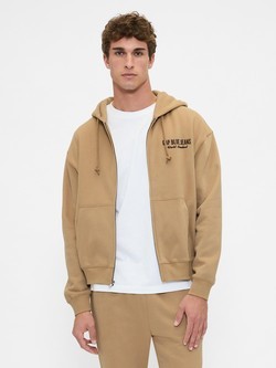VintageSoft Jeans Logo Zip Hoodie